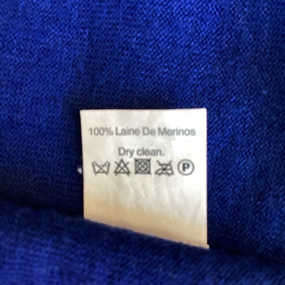 J. Crew Merino Wool Zip-Shoulder Sweater Navy BLUE L - Picture 9 of 9